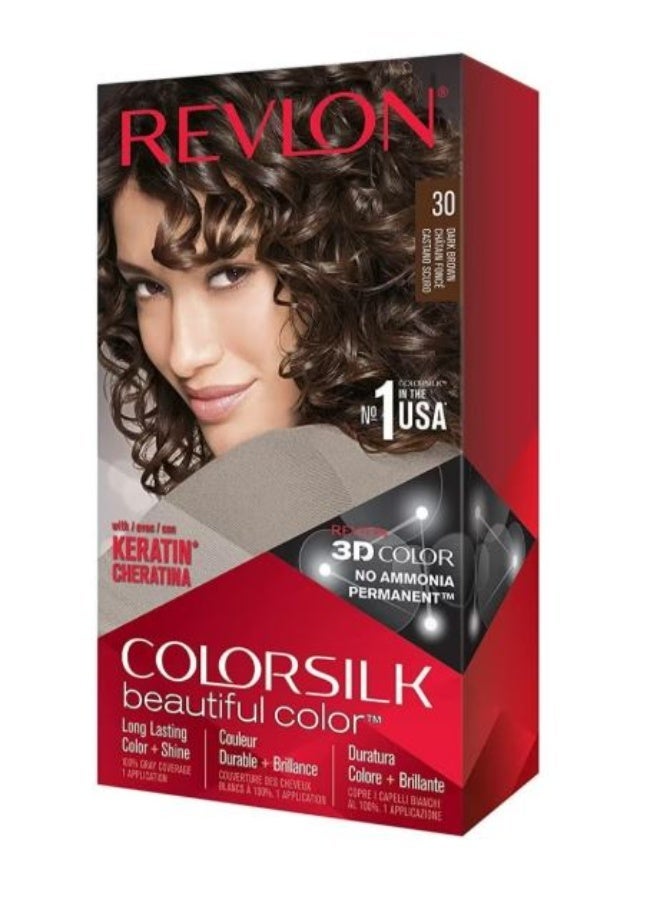 Revlon Colorsilk Haircolor #30 Dark Brown (Hair Colour) - Image 1